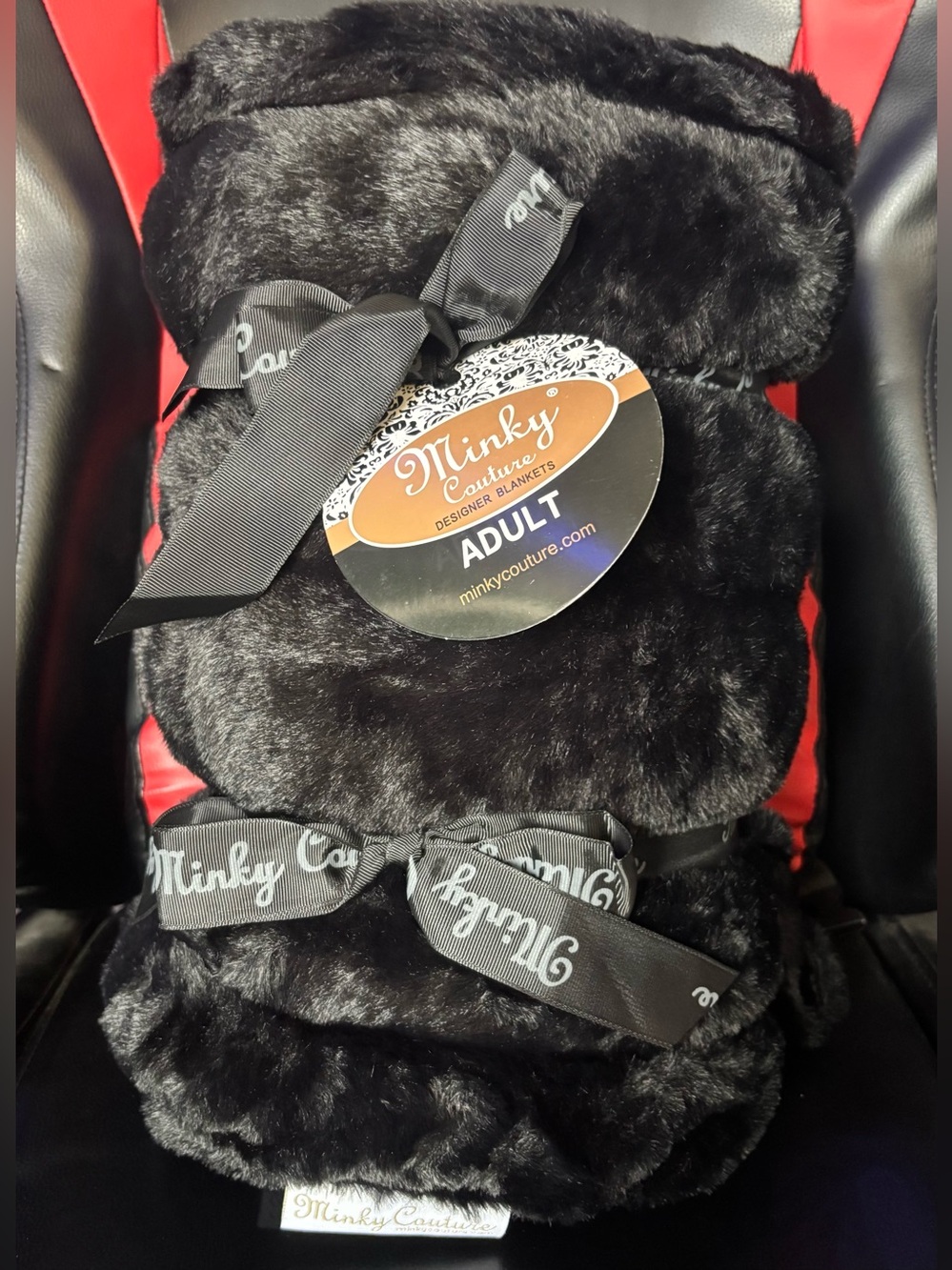 Minky Couture Black Hugs Collection Blanket